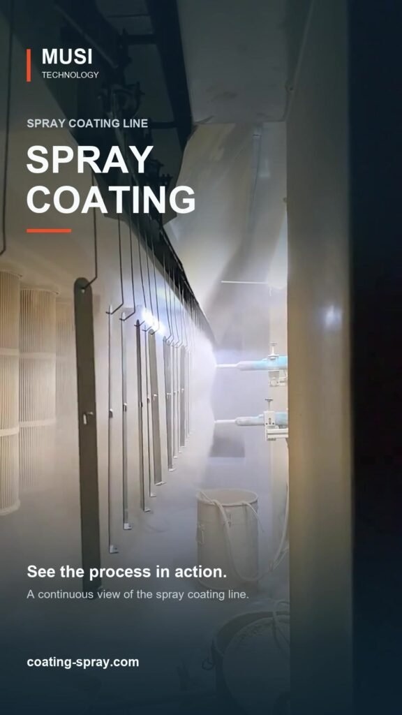 Spray Coating Line in Operation